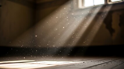 Sunlight streaming through dust particles