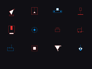 12 Industry 4.0 and Smart Manufacturing Automation Icons - Robotics and Logistics Vector Set