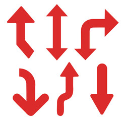 set red arrow on white background