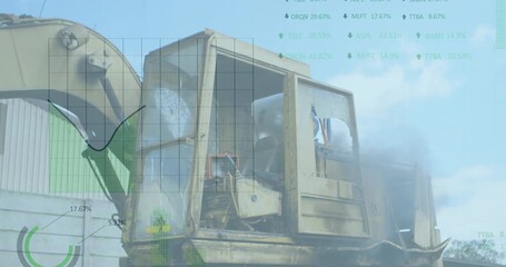 Animation of data processing over rubbish dump - Powered by Adobe