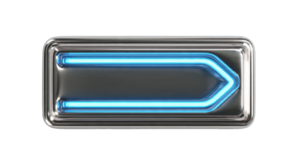 Arrow symbol with neon light, navigation