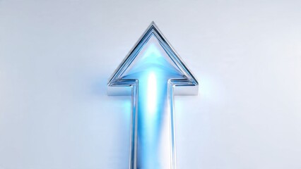 Fototapeta premium Blue Arrow Pointing Upward