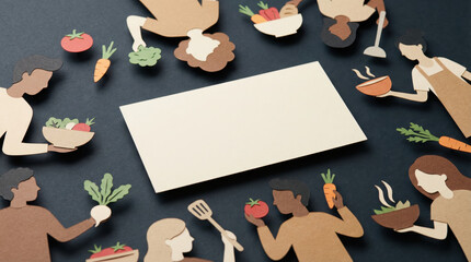 People Cooking with Fresh Vegetables in a Kitchen Setting