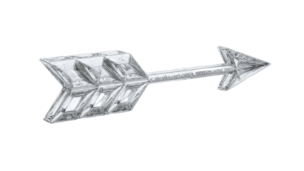 Elegant crystal arrow design element