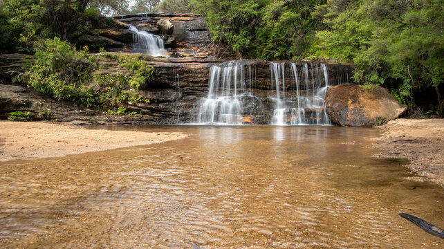 Long exposure of a waterfall near Wentworth Falls in the Blue Mountains