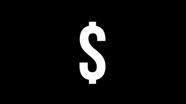 Animated Dollar Sign Symbol Loop: Money, Finance & Wealth Motion Graphic