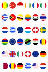 Flags buttons set