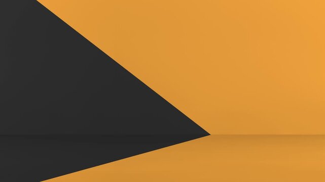 Abstract geometric background with orange and black color palette displaying modern design principles