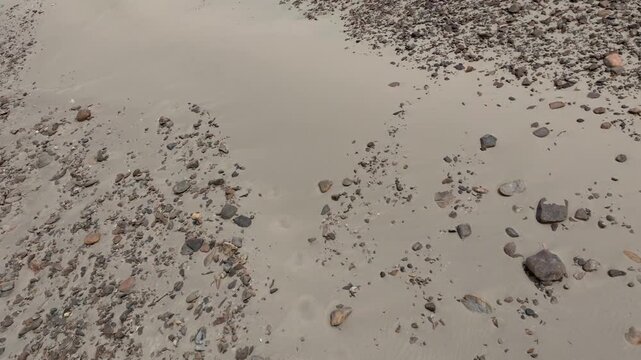 Aerial of Nasca lines (Spiral, circle) in the desert of Peru