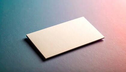 Elegant Business Card Mockup on Gradient Background for Branding.