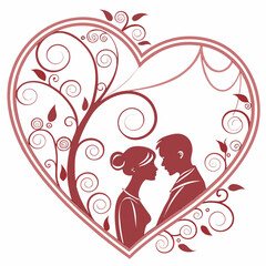 valentine card with heart