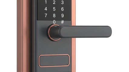 Modern Digital Door Lock with Keypad and Handle