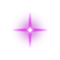 Fototapeta premium Vibrant pink starburst effect isolated on transparent background