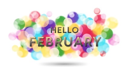 Celebrating february with colorful bubbles
