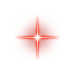 Obraz premium Red starburst effect isolated on transparent background