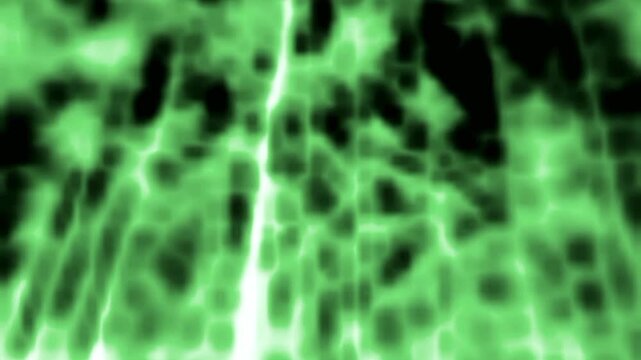 Night Forest and swinging trees. Fractal Video