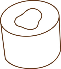 Small maki sushi line icon © Manaporn