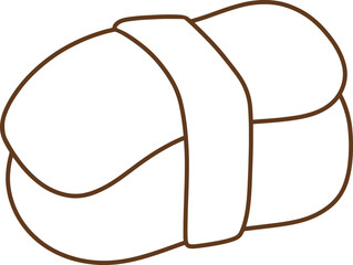 Icon of sweet egg sushi and rice.