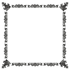 Decorative vintage corner frames with elegant ornamental border design, isolated on white background.
Elegant ornamental corner frames set with classic vintage style for invitations and decorative lay