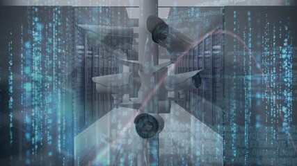 Animation of financial data processing over businessman using smartphone - Powered by Adobe