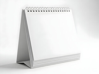 Mockup of a blank desktop calendar for organization and planning purposes