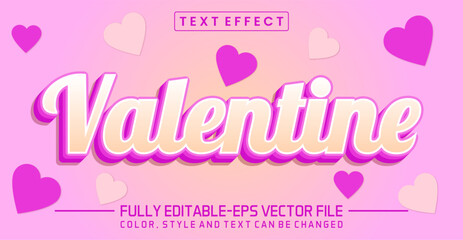 Valentine font Text effect editable