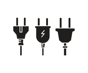 electric plug icons set illustration vector