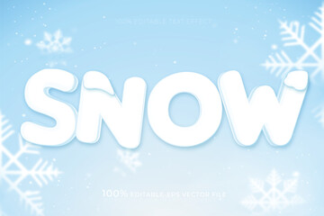 snow frozen text effect