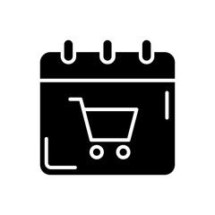 Shopping icon vector. Online shopping Illustration sign. Purchases symbol. Sale logo.