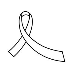 Awareness ribbon icon vector. Ribbon Illustration sign. Cancer Ribbon symbol or logo.
