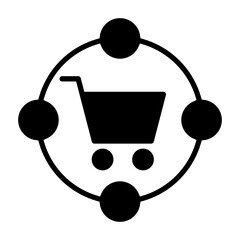 Shopping icon vector. Online shopping Illustration sign. Purchases symbol. Sale logo.