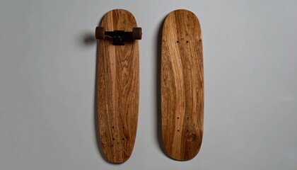 Elevated View of Wooden Geta Sandals on a Neutral Background.