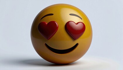 Emoji with Heart Eyes - A Symbol of Love and Affection.