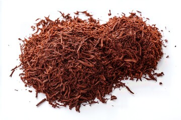 Obraz premium Pile of peat mulch on white background