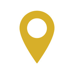 Navigation pin icon vector symbol for mobile apps and website UI designs. Vector illustration on a transparent background.
