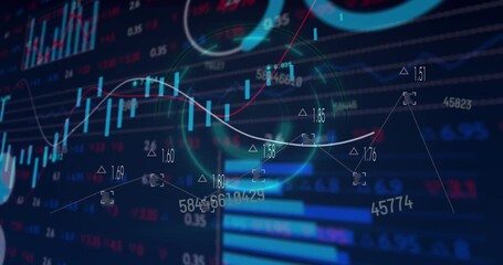 Animation of statistics and financial data processing - Powered by Adobe
