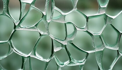 Elegant and Modern Geometric Glass with Unique Cell Pattern, Textured Background for Stylish Decor