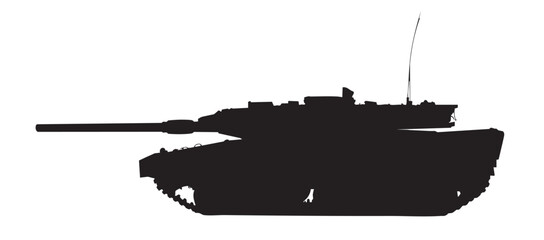 Leopard 2 tank silhouette military armored vehicle