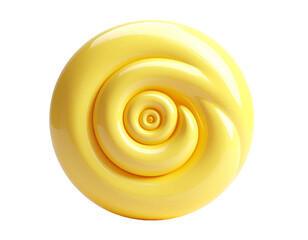 A glossy, swirling yellow abstract, centered on black