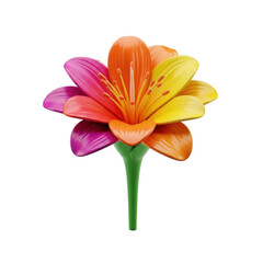 Obraz premium Vibrant floral illustration isolated on transparent background
