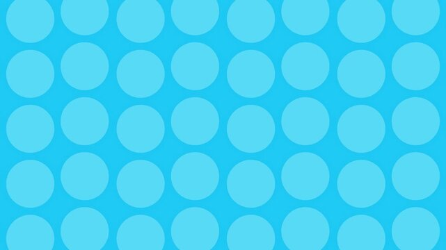 Repeating pattern of light blue circles against a bright azure background for abstract design