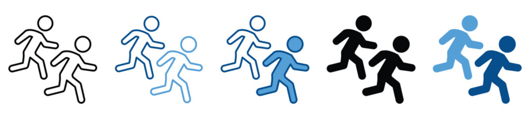 Competition icon set in multiple styles