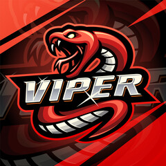 Viper snake mascot logo design