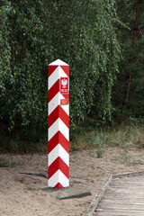 polnische grenzs&auml;ule auf usedom