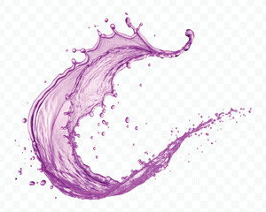 realistic smooth liquid water splash with drops in different color style isolated on transparent background