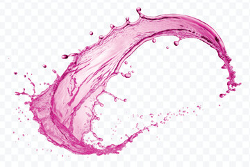 realistic smooth liquid water splash with drops in different color style isolated on transparent background