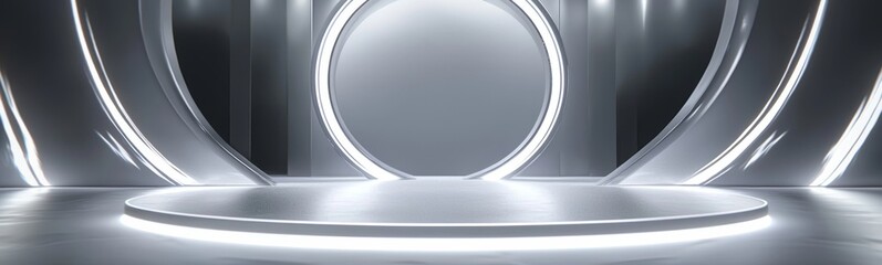 Abstract Light Effects in a Modern Display Podium