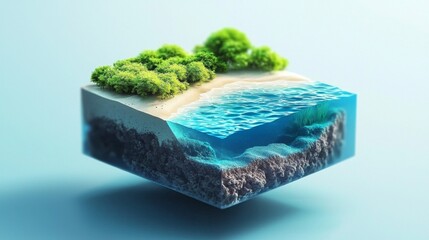 Artistic Representation of Travel and Relaxation Themes