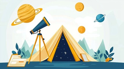 Unique campsite featuring a book tent setup.