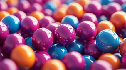 Abstract Wallpaper Featuring Vibrant Balls